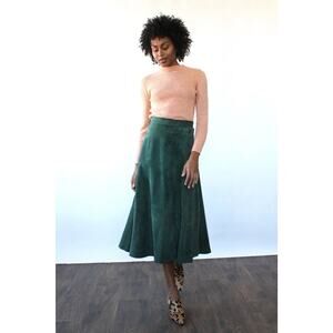 Elegant Green Midi Skirt